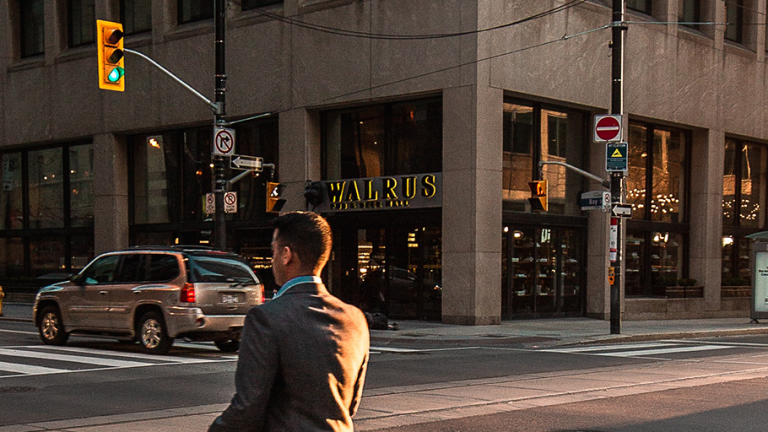 Image of man in downtown Toronto