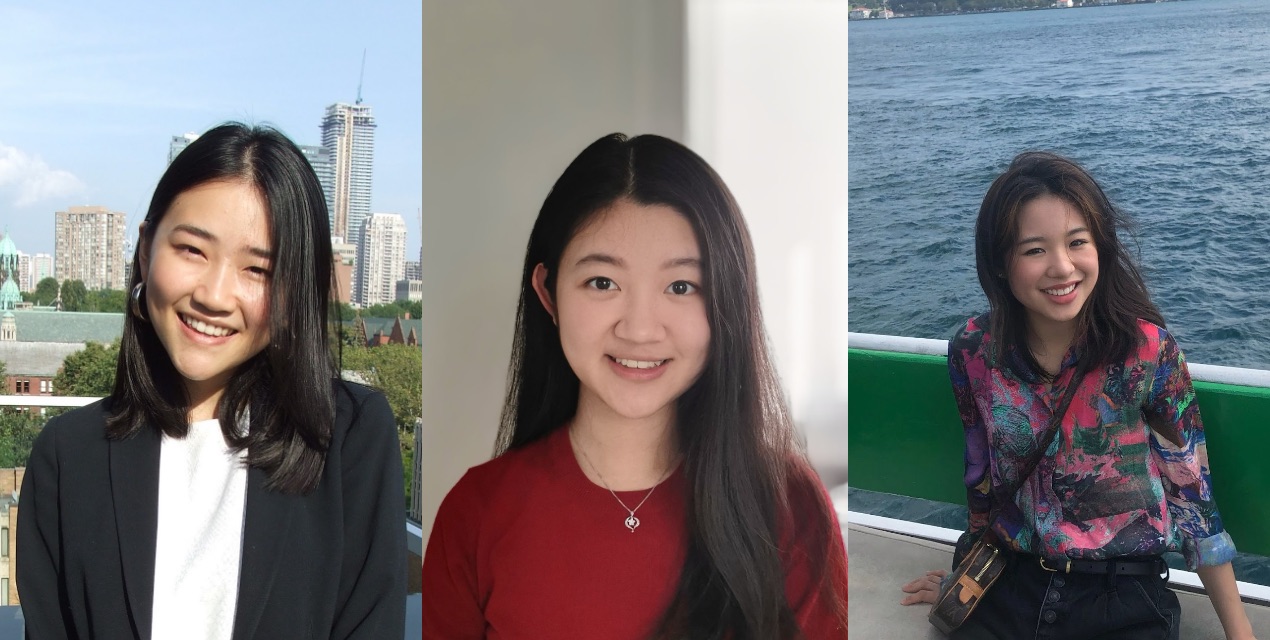 Megan Liu, Kelly Cao and Kira Cheung (BCom '22)