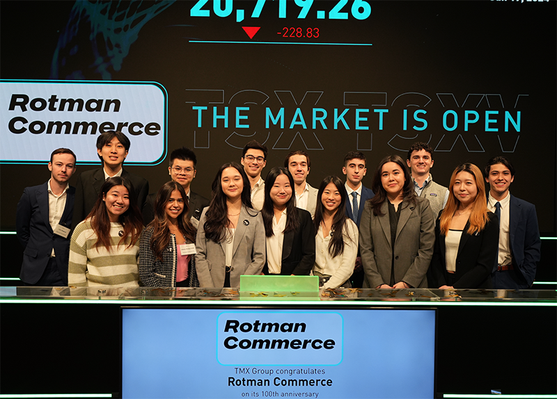 Rotman Commerce students at the TSX