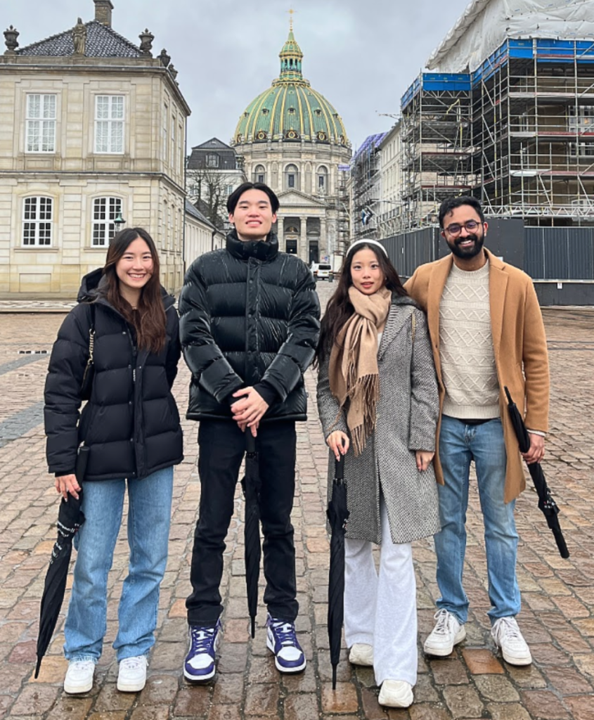4 students exploring Copenhagen
